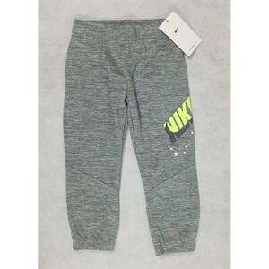 NWT Nike Jogger Pant Boys Size 4 Therma-Fit Athletic  Sweatpant Gray with Logo